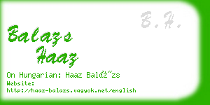 balazs haaz business card